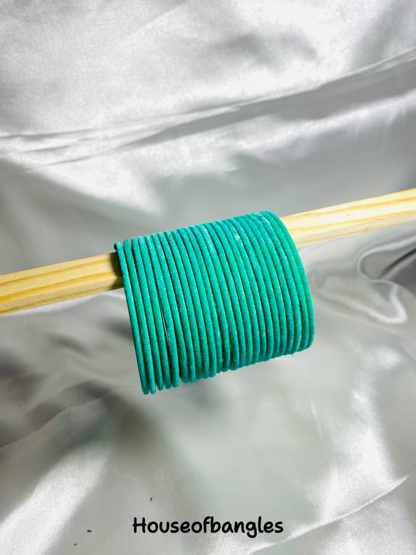 Sea Green Velvet Bangles (Dozen)