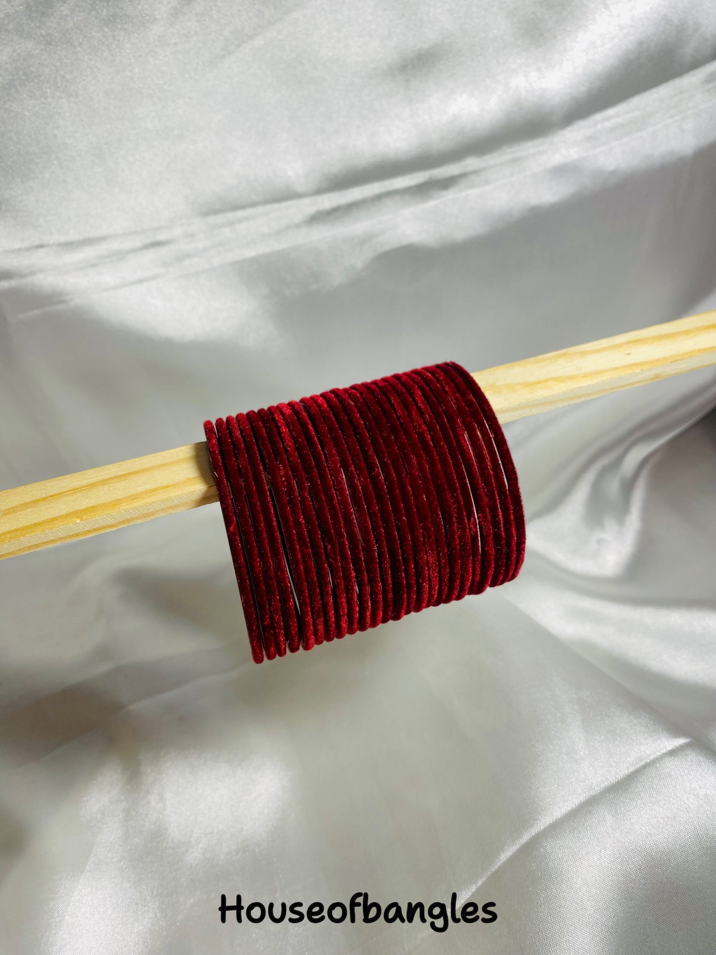 Maroon Velvet Bangles (Dozen)