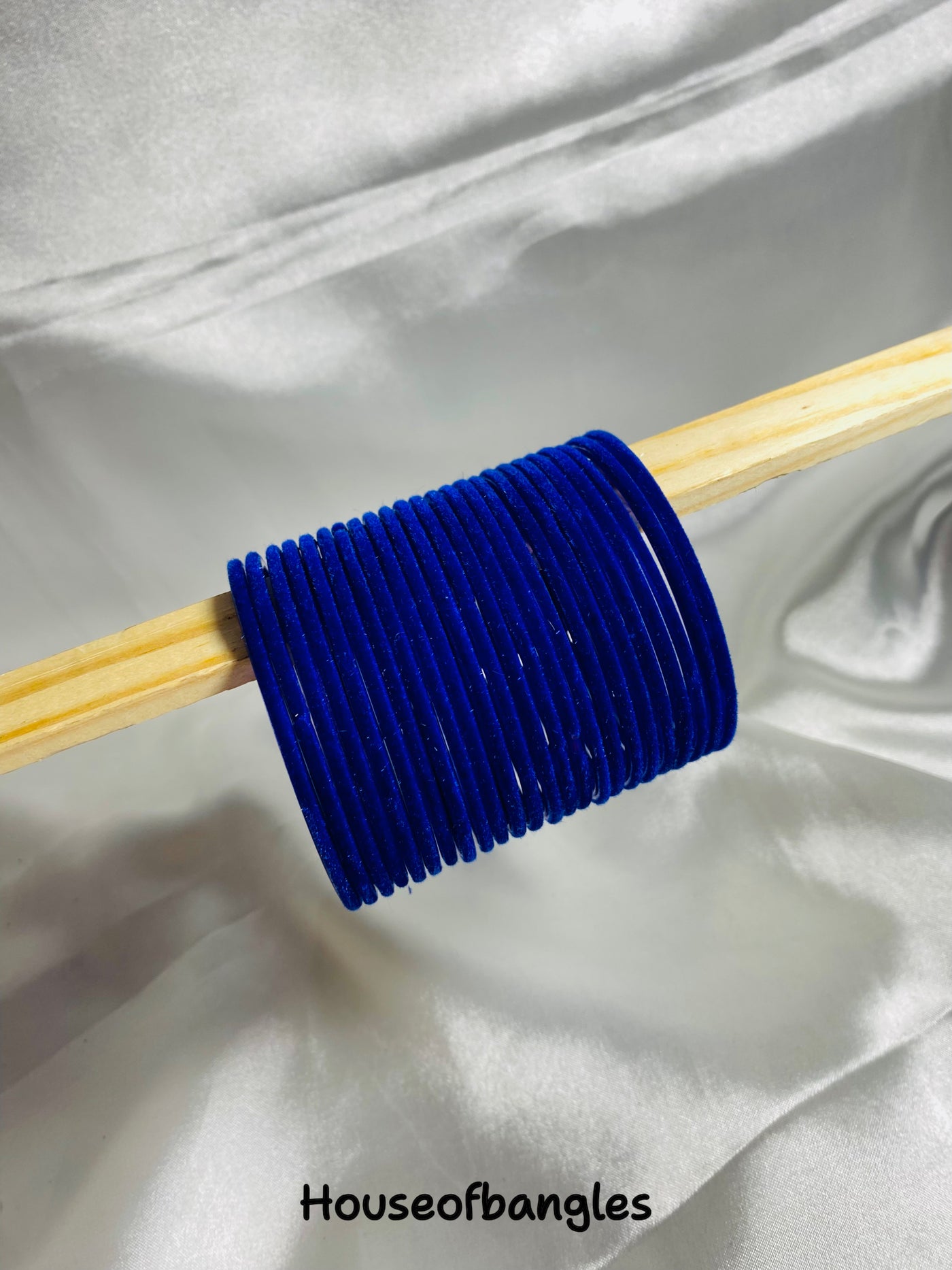 Dark Blue Velvet Bangles (Dozen)